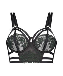 Piper Non-Padded Longline Underwired Bra - Black, Noir, coloris