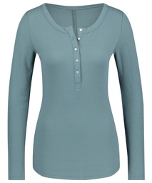 Long-Sleeved Pyjama Top - Blue, Bleu, coloris