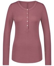 Long-Sleeved Pyjama Top - Pink, Rose, coloris