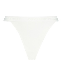 Cutie High Leg Thong - White, Blanc, coloris