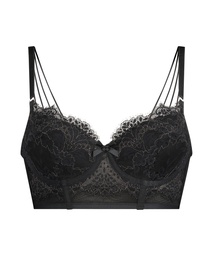 Arabella padded longline underwired bra - Black, Noir, coloris