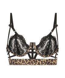 Mitzy non-padded longline underwired bra - Black, Noir, coloris