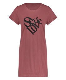 Round Neck Nightshirt - Pink, Rose, coloris