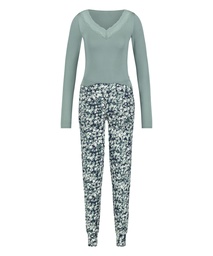 Lace Pyjama Set - Green, Vert, coloris