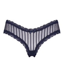 V-shaped Brazilian knickers mesh - Blue, Bleu, coloris