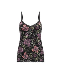 Velvet Lace Cami - Black, Noir, coloris