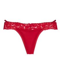 Elliena Extra Low V Thong - Red, Rouge, coloris