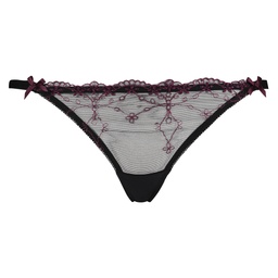 Thong Embroidered - Black, Noir, coloris