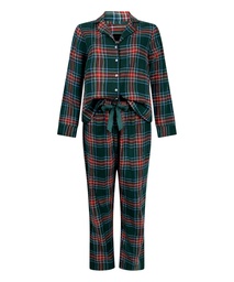 Flannel Pyjama Set - Green, Vert, coloris
