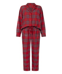 Flannel Pyjama Set - Red, Rouge, coloris