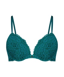 Rose padded push-up bra - Green, Vert, coloris