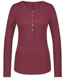 Long-Sleeved Pyjama Top - Pink, Rose, coloris