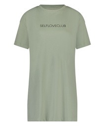 Round Neck Nightshirt - Green, Vert, coloris