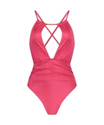 Grenada High Leg Swimsuit - Pink, Rose, coloris