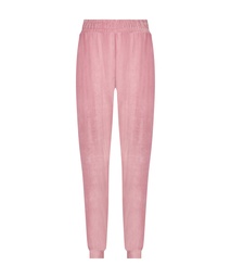 Velour rib jogging bottoms - Pink, Rose, coloris