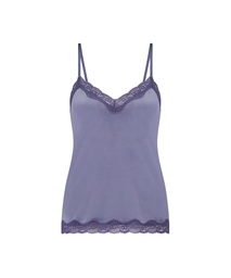 Velours Lace Cami Top - Purple, Violet, coloris