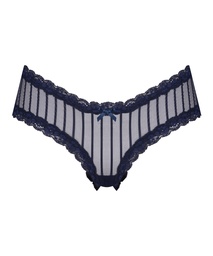 V-shaped Brazilian knickers mesh - Blue, Bleu, coloris