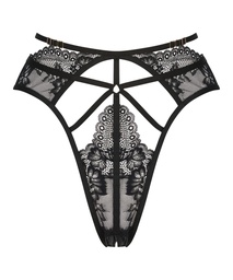 Roxanne Open Crotch Brazilian - Black, Noir, coloris