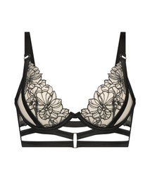 Tara Non-Padded Longline Underwired Bra - Black, Noir, coloris