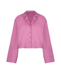 Satin Long-Sleeved Jacket - Purple, Violet, coloris