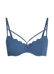 Haut de bikini préformé à armatures Scallop - Bleu, Bleu, coloris
