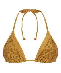 Haut de bikini triangle Boho - Jaune, Jaune, coloris