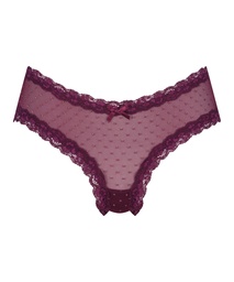 V-shaped Brazilian knickers mesh - Purple, Violet, coloris