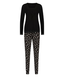 Nursing pyjama set - Black, Noir, coloris