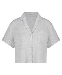 Essential Jersey Short-Sleeved Jacket - Gray, Gris, coloris