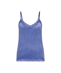Velours Lace Cami Top - Blue, Bleu, coloris