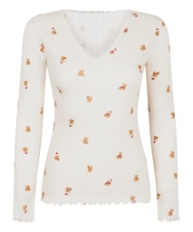 Haut de pyjama Pointelle - Blanc