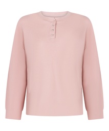 Haut gaufre Henley - Rose