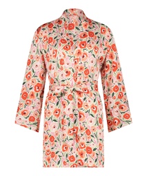 Satin Kimono - White, Blanc, coloris