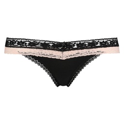 Contrast Ultra Low V-Thong - Black, Noir, coloris