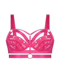 Sadie Non-Padded Longline Underwired Bra - Pink, Rose, coloris