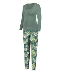 Nursing pyjama set - Green, Vert, coloris