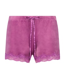 Velvet lace shorts - Purple, Violet, coloris
