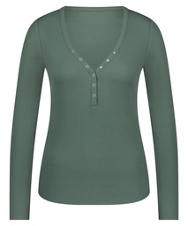 Long-Sleeved Pyjama Top - Green, Vert, coloris