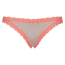 Mini V-Shaped Strappy Thong - Pink, Rose, coloris