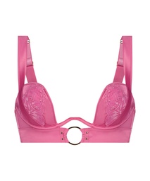 Elsa Padded Underwired Longline Bra - Pink, Rose, coloris