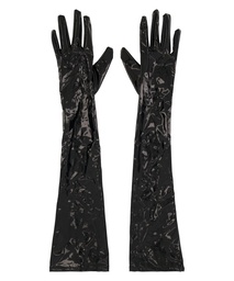 Faux Leather Gloves - Black, Noir, coloris