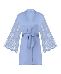 Kimono Satin - Bleu, Bleu, coloris