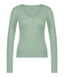 Top de pyjama Rib - Vert, Vert, coloris