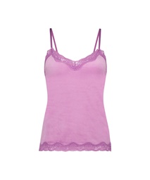 Camisole velours Dentelle - Rose, Rose, coloris