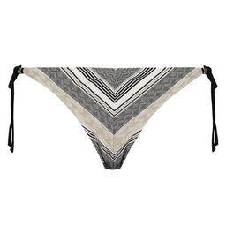 Jacquard Goddess Tanga Bikini Bottoms Doutzen - Black, Noir, coloris