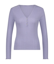 Haut de pyjama Henley - Violet, Violet, coloris