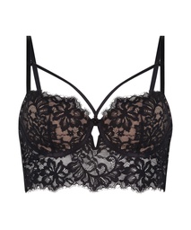 Soutien-gorge à armatures préformé longline Isabella - Noir, Noir, coloris