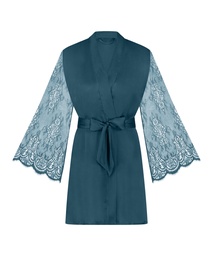 Kimono Satin - Bleu, Bleu, coloris