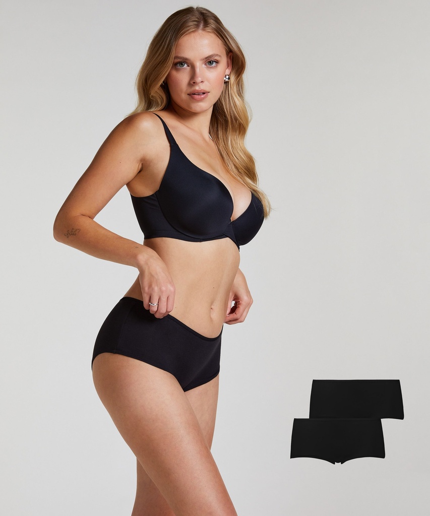 2 Cotton Boxers Kim - Black