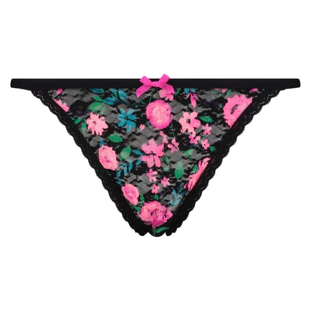 Tanga Floral Print - Black